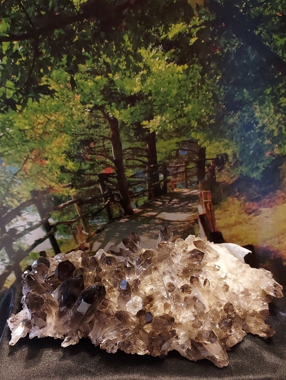 Smoky Quartz Crystal Cluster Home Decor